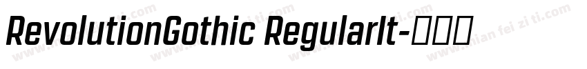 RevolutionGothic RegularIt字体转换